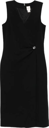 Calvin Klein Midi-jurk met V-hals - Zwart