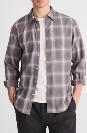Madewell Plaid Patch Pocket Button-Up Shirt in Ombre Fade Plaid at Nordstrom, Size X-Large