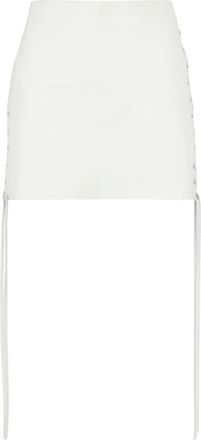 Salvatore Santoro Leather Mini Skirt - Dames - Korte rokken - Wit - M - Leer - Rokken