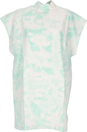 Nike Mint Foam Jersey Jurk met Swoosh - Dames - Sportshirts - Veelkleurig - M - Katoen - Fitness