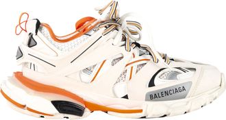 Balenciaga Pre-owned Womens Track Sneakers in White and Orange Polyurethane - Size EU 38