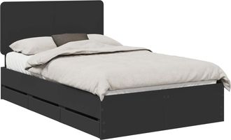 vidaXL Estructura De Cama Negro 120 X 190 Cm Madera Ingenieril Vidaxl