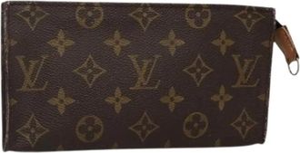 Louis Vuitton Pre-owned Canvas Pouch - Dames - Vintage Clutch - Bruin - ONE Size - Vintage