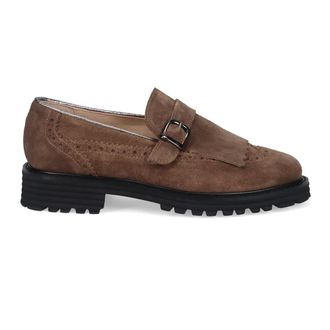 Sangiorgio Loafers, female, Brown, 8 UK, Brown Suede Moccasin Shoes