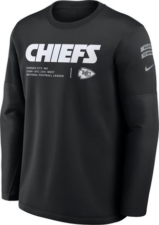Nike Kansas City Chiefs Salute to Service Sideline Coaches Nike Mens NFL Pullover Crew in Black | 03BR00AA2G-97P