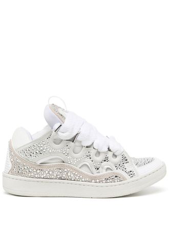 Lanvin Sneakers Curb con strass - Bianco