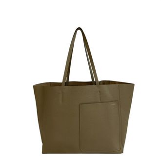 Valextra Gray Leather Tote Bag (Pre-Owned)