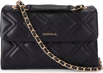Carvela Womens Large Rosa Chain Shoulder Bag - Black - One Size
