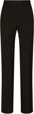 Dolce & Gabbana Straight Trousers, male, Black, L, Classic Black Trousers