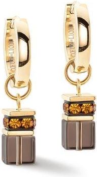 Coeur de Lion Geocube Chunky Chain Hoop Gold Earrings in Brown at Nordstrom