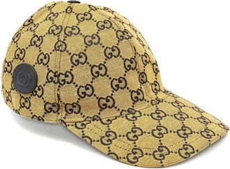 Gucci Honkbalpet met GG-patroon - Geel