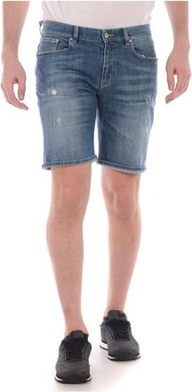 Daniele Alessandrini Shorts - Heren - Denim shorts - Blauw - W33 - Katoen - Korte Broeken
