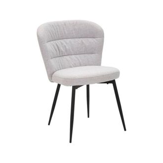 Dmora Juego De 2 Sillas Bitritto, Sentarse En El Interior, Silla Acolchada, Sill&oacute;n Multiusos, 58x61 H85 Cm, Negro Y Gris - Dmora