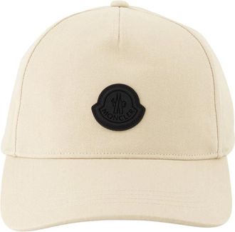Moncler Baseball Cap - Heren - Petten - Beige - ONE Size - Katoen - Accessoires