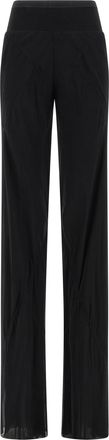 Rick Owens Black Silk Flared Womens Pants
