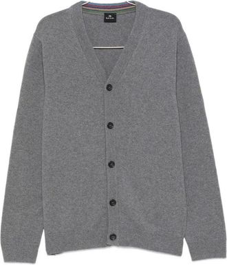 Paul Smith Classic Gray Cardigan With V-Neck