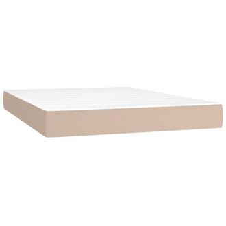 vidaXL Colch&oacute;n De Muelles Ensacados Cuero Sint&eacute;tico 140x200x20 Cm Vidaxl