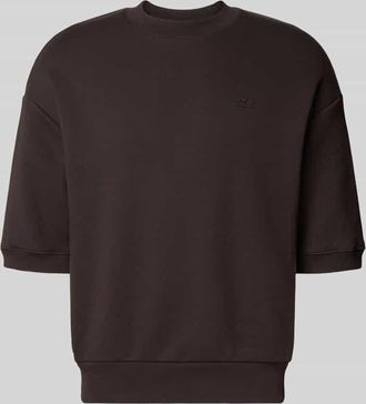 Lacoste Relaxed Fit Sweatshirt aus reiner Baumwolle in Schoko, Gr&ouml;&szlig;e XXXL