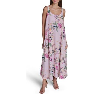 BCBGeneration Floral Maxi Sundress in Shell Multi at Nordstrom, Size 12