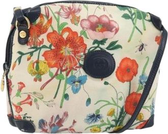 Gucci Pre-owned Vintage Canvas Schoudertas - Dames - Vintage Schoudertas - Veelkleurig - ONE Size - Leer - Vintage