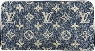 Louis Vuitton Monogram Blue Canvas Long Wallet (Bi-Fold) (Pre-Owned)