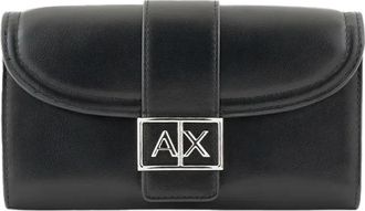 A|X Armani Exchange Klassieke Zwarte Portemonnee voor Vrouwen - Dames - Portefeuilles - Zwart - ONE Size - Accessoires