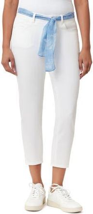 Kensie Belted Skinny Crop Jeans in Windermere White Floral at Nordstrom Rack, Size 12