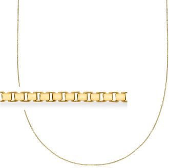 Canaria Canaria 0.7mm 10kt Yellow Gold Adjustable Box-Chain Necklace