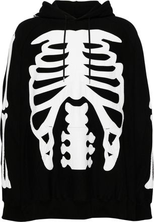 TAKAHIROMIYASHITA TheSoloist. skeleton-print hoodie - men - Cotton/Polyurethane - 46 - Black