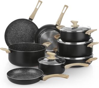 KASANOVA Batteria 12 pezzi large Black Stone