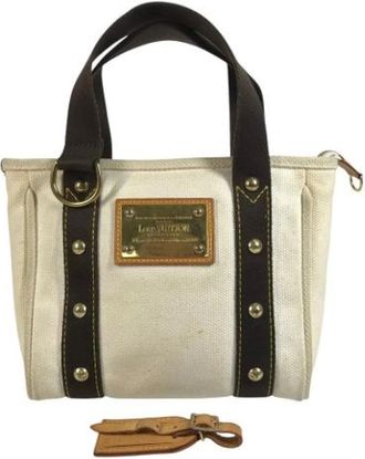 Louis Vuitton Pre-owned Antigua Tote Bag - Dames - Vintage Shopper - Wit - ONE Size - Leer - Vintage