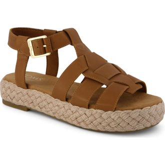 Toms Jac Platform Fisherman Sandal in Medium Brown at Nordstrom, Size 6.5