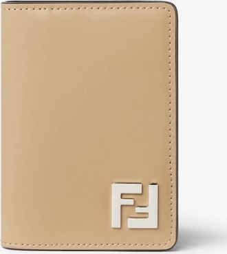 Fendi FF Squared Compact Leather Card Holder