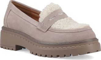 Hush Puppies Odessa Leren Dames TAUPE Instappers