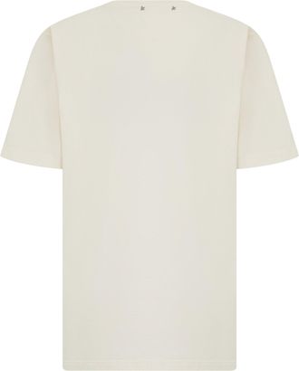 Golden Goose Mens Cotton T-Shirt Heritage White T-Shirts And Polos