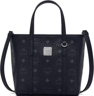 MCM X-Mini Toni Top-Zip Shopper in Visetos in Black at Nordstrom