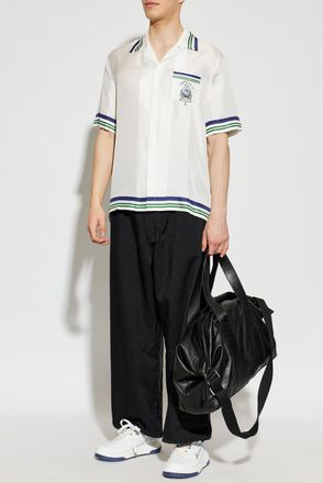 Casablanca Silk Shirt With Pocket, Mens, White