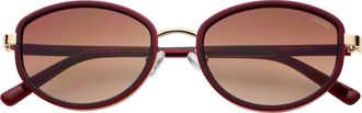Freyrs Eyewear Jordan Oval Sunglasses in Burgundy at Nordstrom