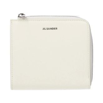 Jil Sander Portemonnee met rits - Dames - Accessoires - Wit - Maat: ONE Size Leer