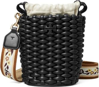 Tory Burch Emerson Mini Leather Woven Crossbody