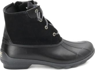Sperry Top-Sider lace-up rain boots - women - Rubber/Fabric/Fabric - 5.5 - Black