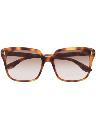 Tom Ford Eyewear square-frame gradient sunglasses - women - Acetate - 56 - Brown