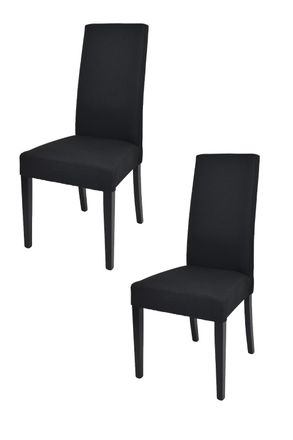 Tommychairs Tommychairs 2 Sillas Glam En Haya, Asiento En Tela Color Negro
