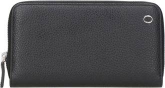 Orciani Gegreineerde leren portemonnee - Heren - Portefeuilles - Zwart - ONE Size - Leer - Accessoires