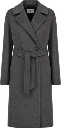 Max Mara Resina Double-Breasted Coat - Dames - Mantel - Grijs - M - Wol - Jassen