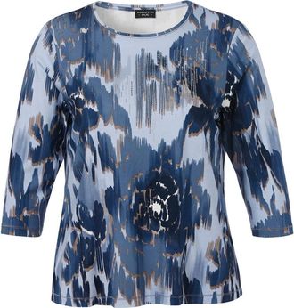 Via Appia Due Dames, Tops, Blauw, Maat: 5XL