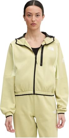 The North Face Mountain Athletics Full-Zip Hoodie - Dames - Outdoorjassen - Geel - S - Polyester - Fitness