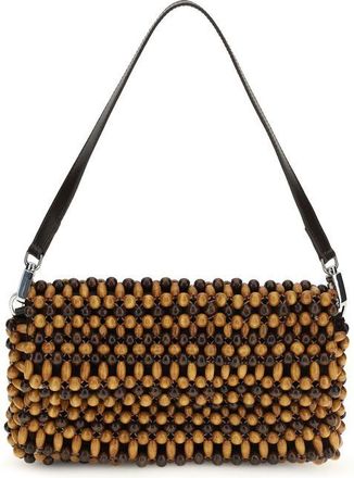 Staud Bruine Houten Schoudertas