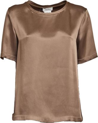 Max Mara Dames, Tops, Bruin, Maat: M Viscose