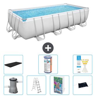Bestway Piscina Bestway Power Steel Rectangular - 488x244x122 Cm - 8-piezas S619